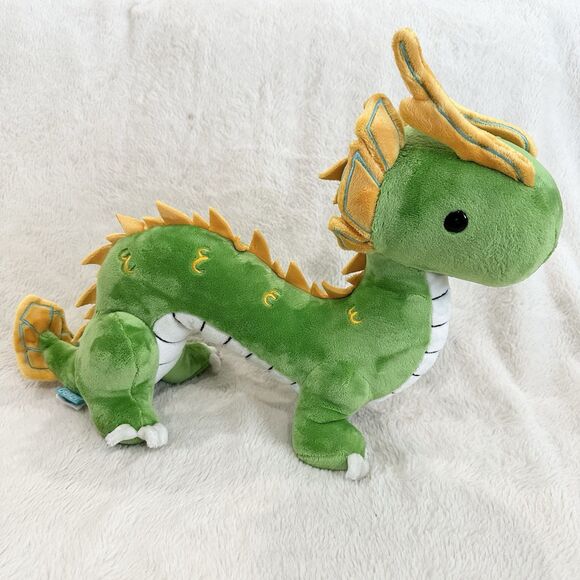 Bellzi Long-yi The Serpent Chinese Dragon Green Plush Large 16.5" Stuffed Animal - Picture 5 of 8
